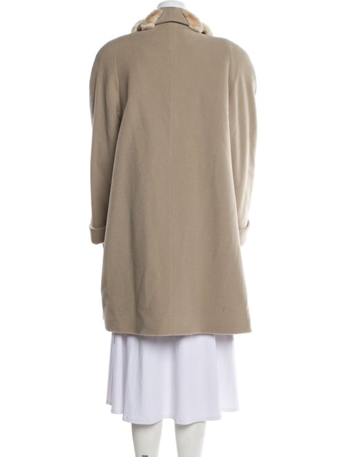 Dennis Basso Wool Faux Fur Coat