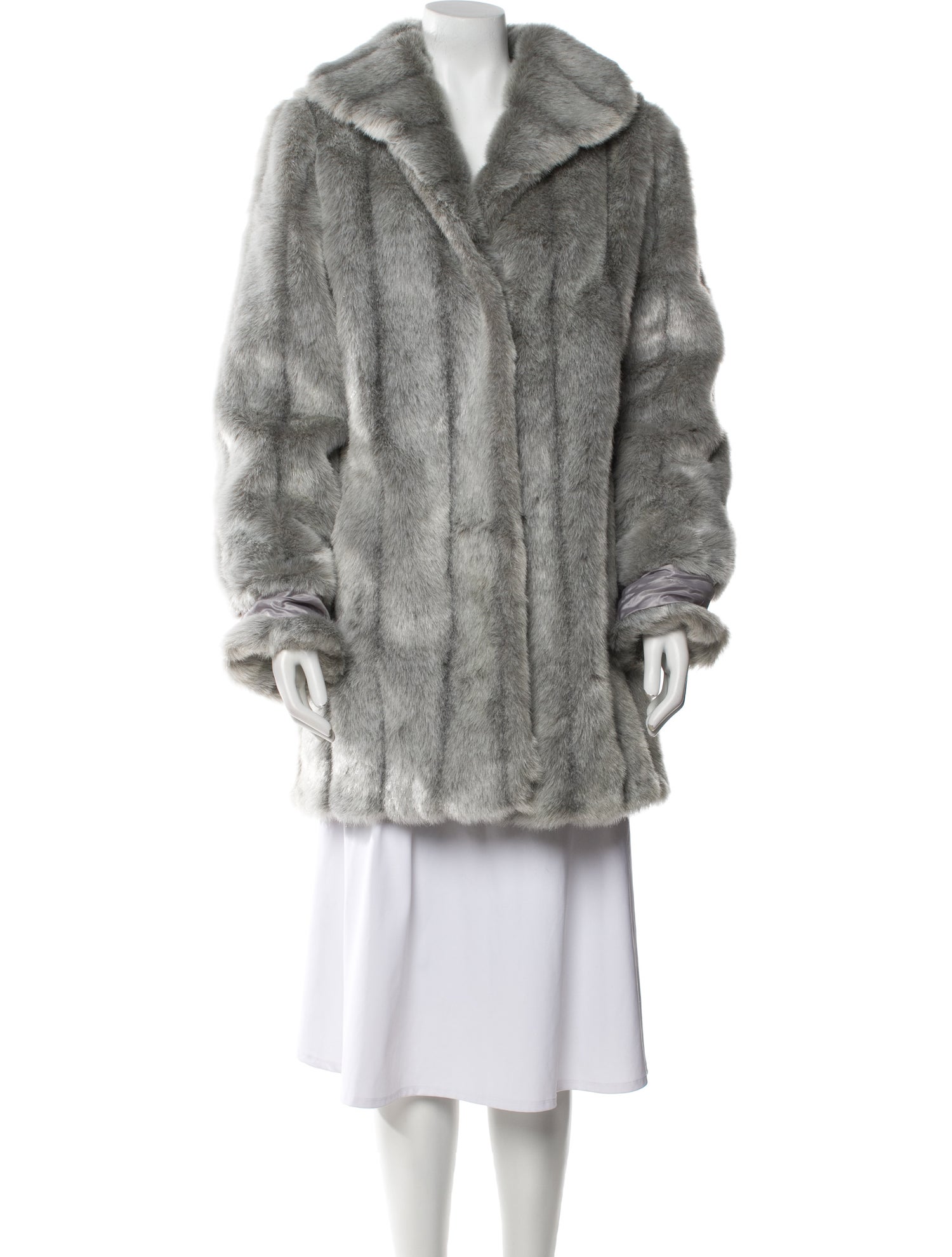 Dennis Basso Faux Fur Faux Fur Coat