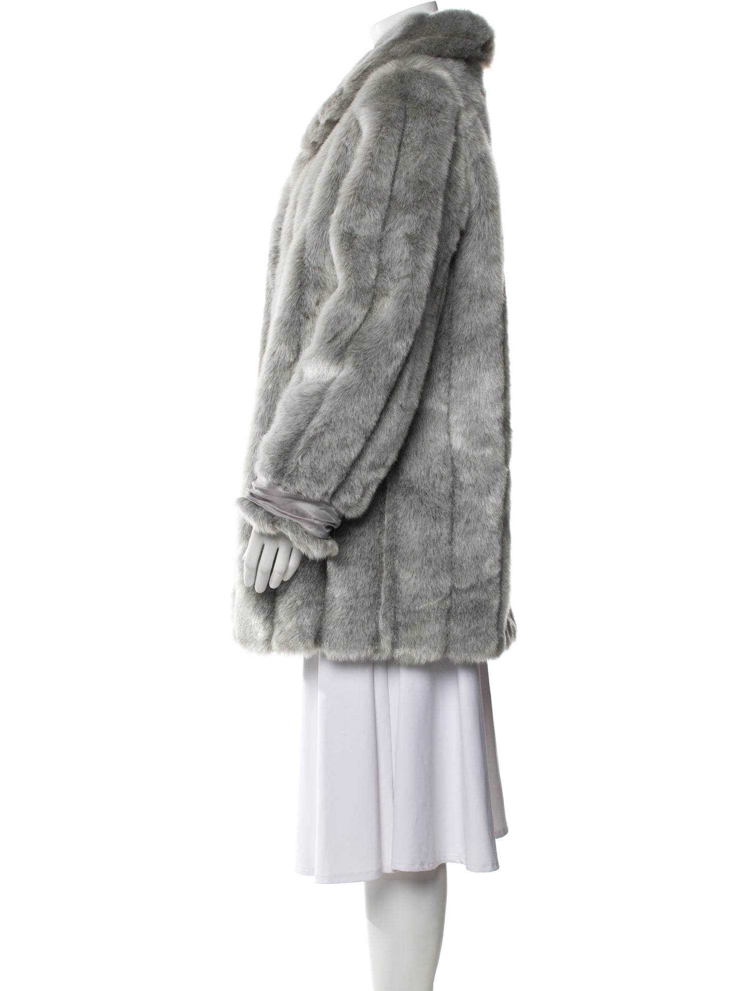 Dennis Basso Faux Fur Faux Fur Coat