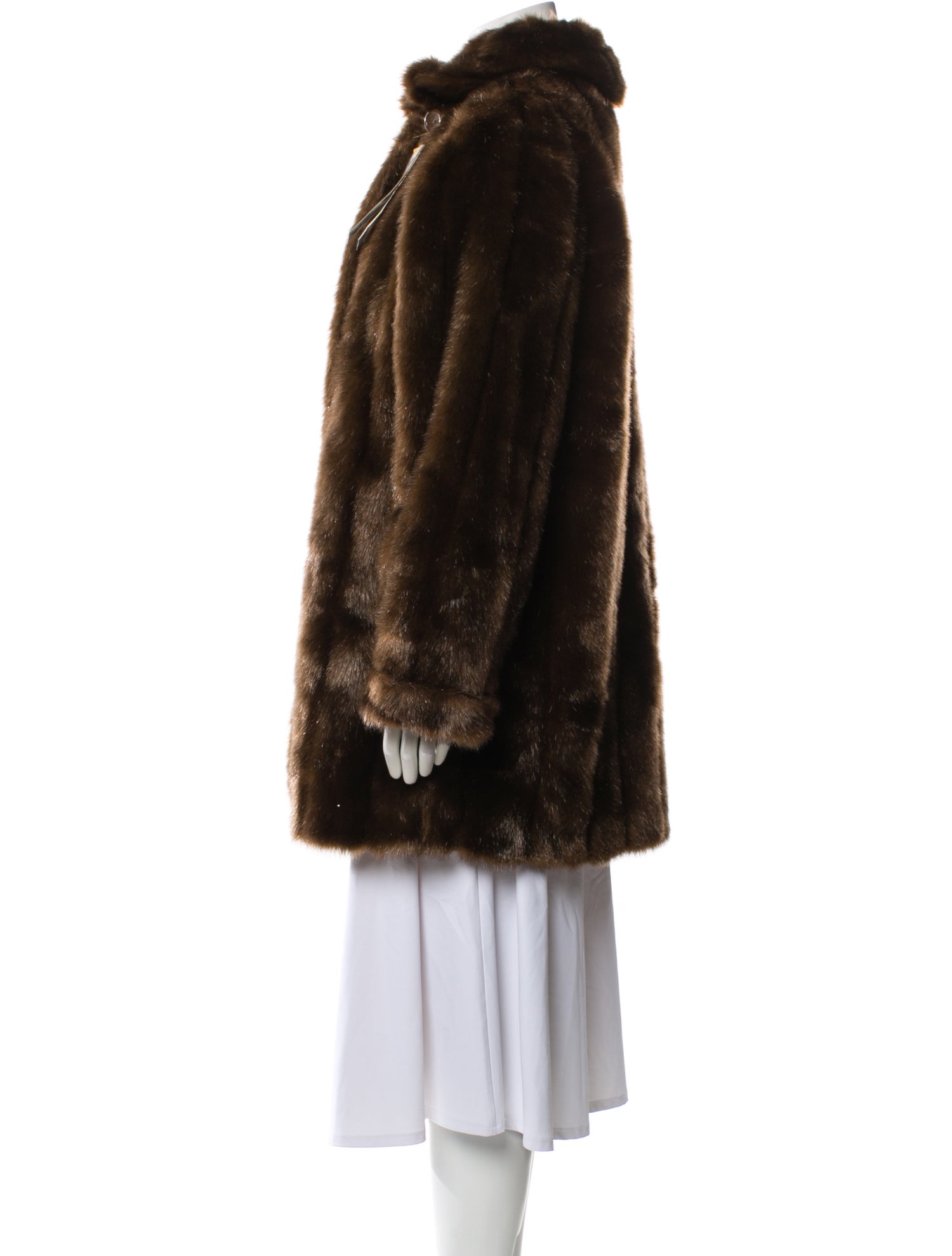Dennis Basso Faux Fur Faux Fur Coat w/ Tags