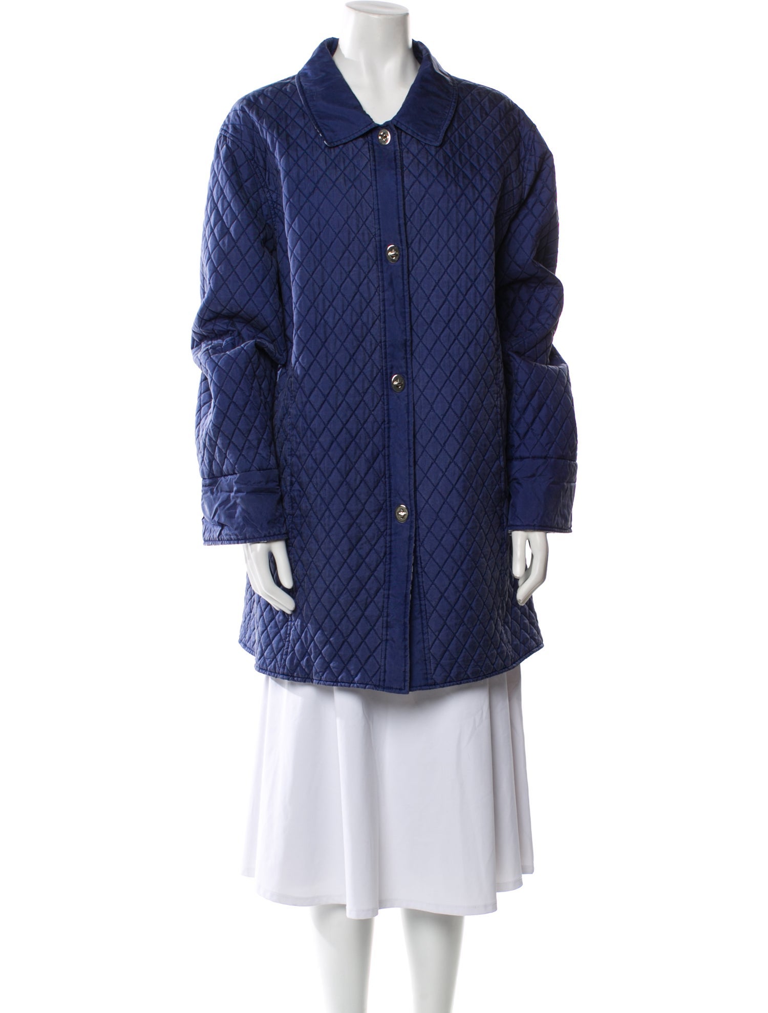 Dennis Basso Silk Tweed Pattern Coat