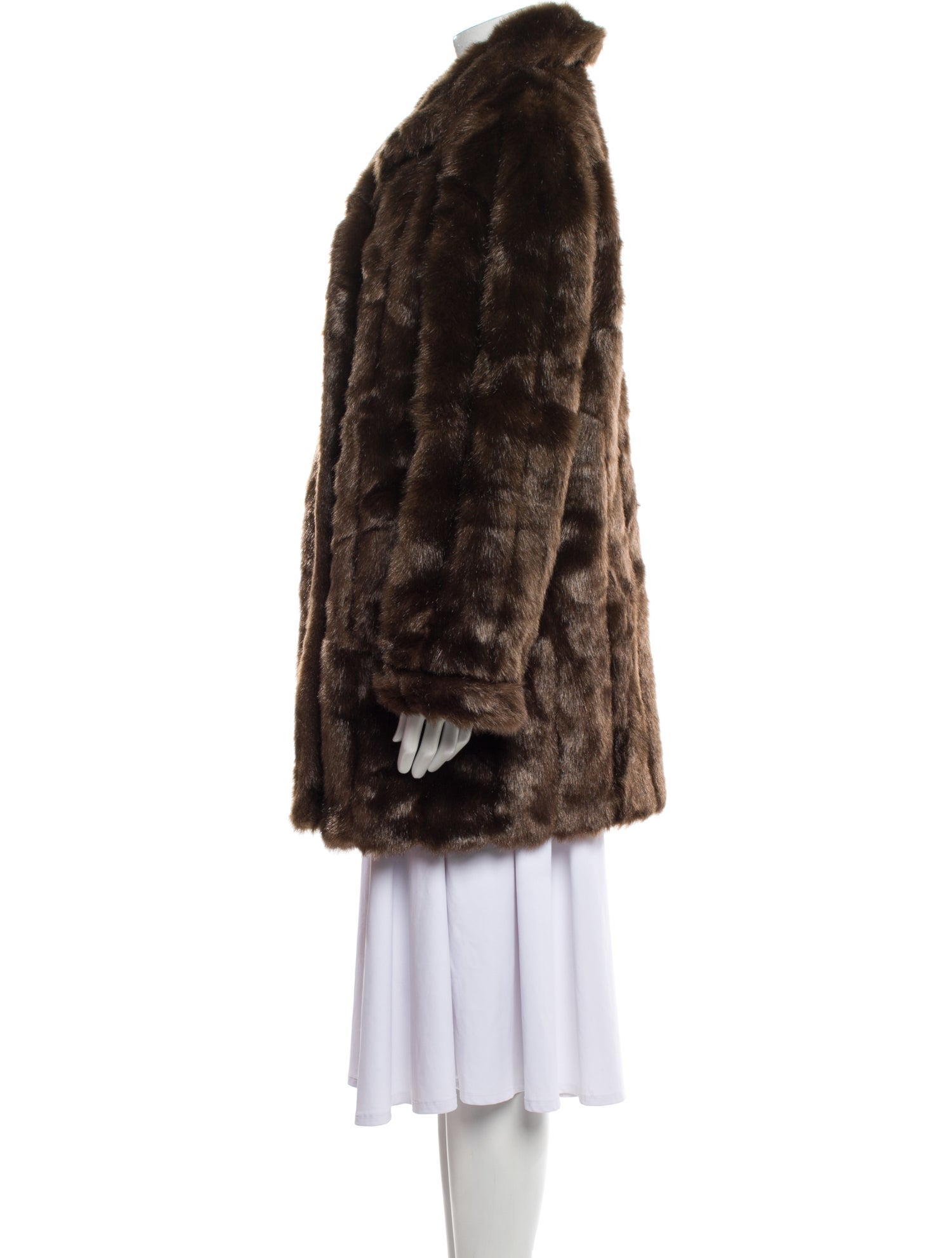 Dennis Basso Faux Fur Faux Fur Coat