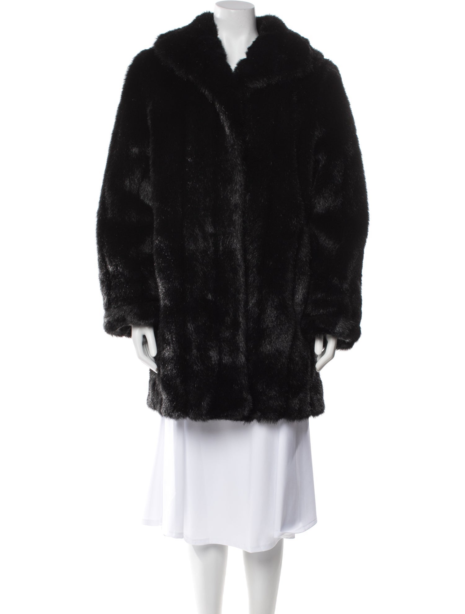 Dennis Basso Faux Fur Faux Fur Coat