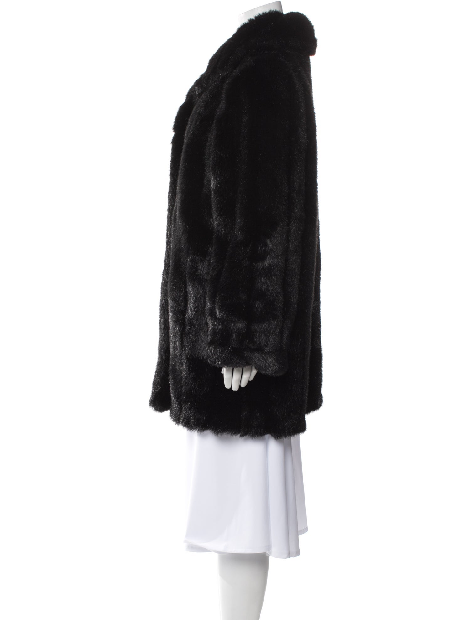 Dennis Basso Faux Fur Faux Fur Coat