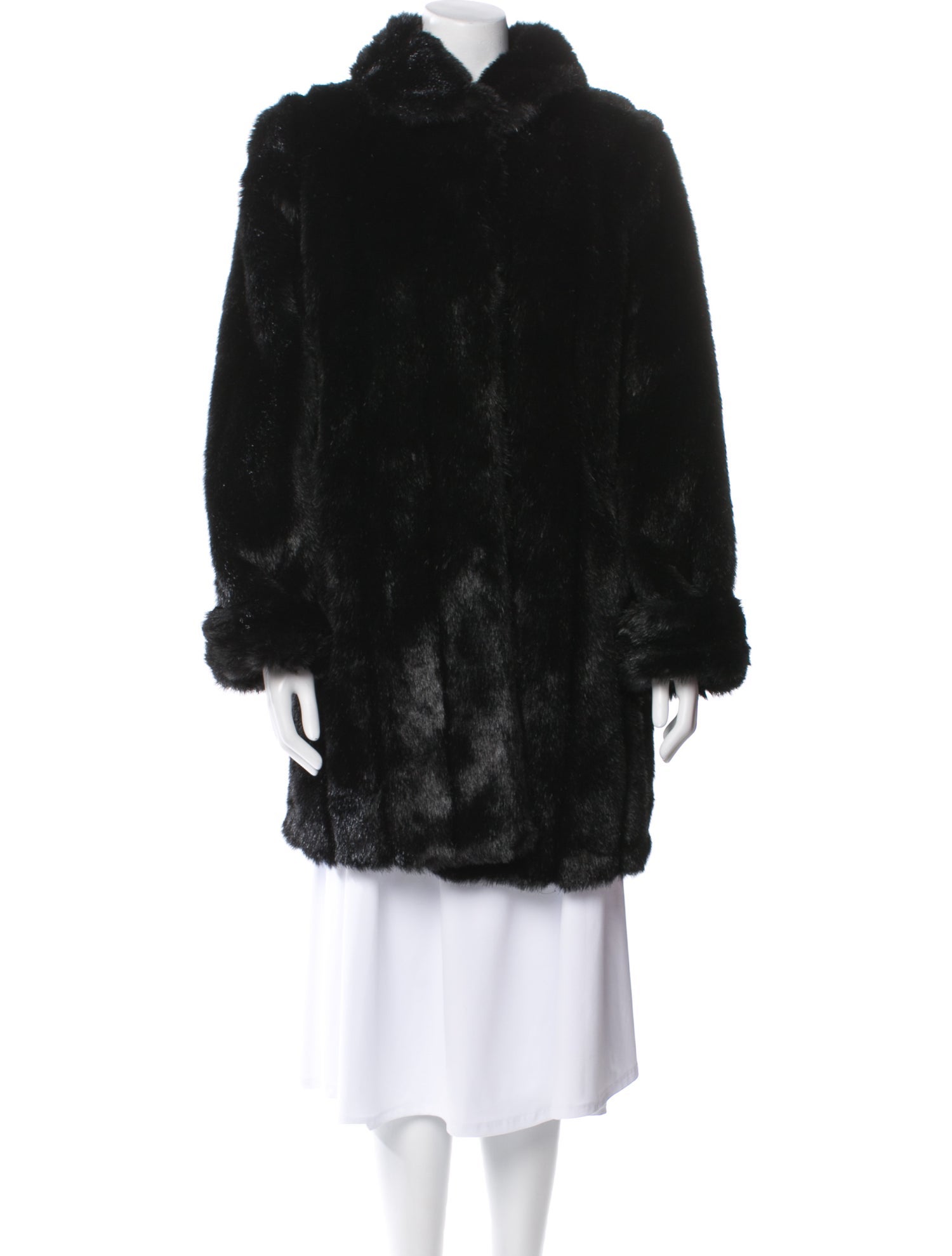 Dennis Basso Faux Fur Faux Fur Coat