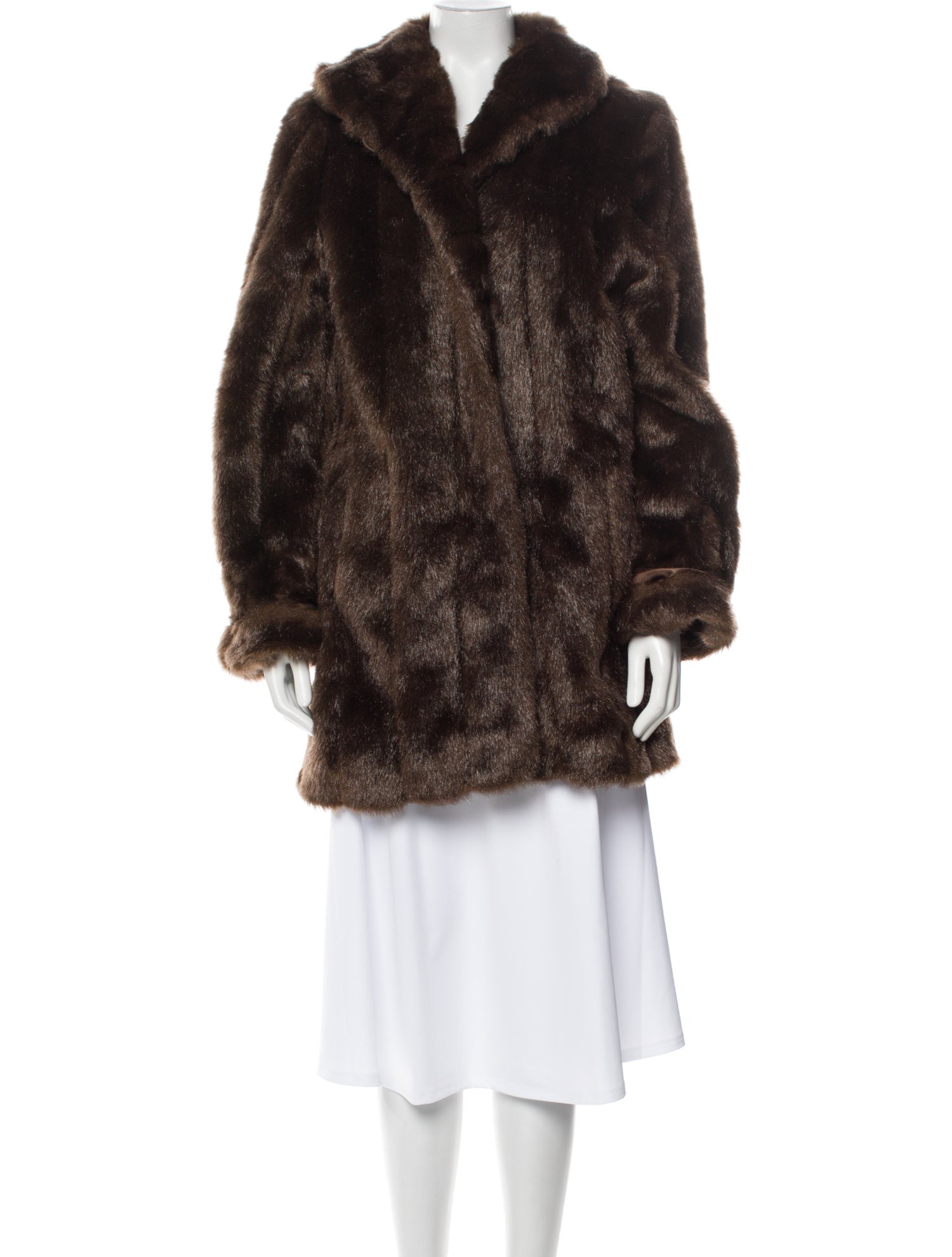 Dennis Basso Faux Fur Faux Fur Coat