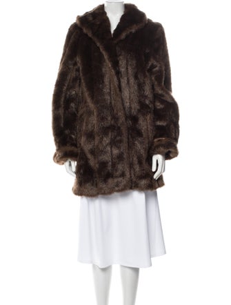 Dennis Basso Faux Fur Faux Fur Coat
