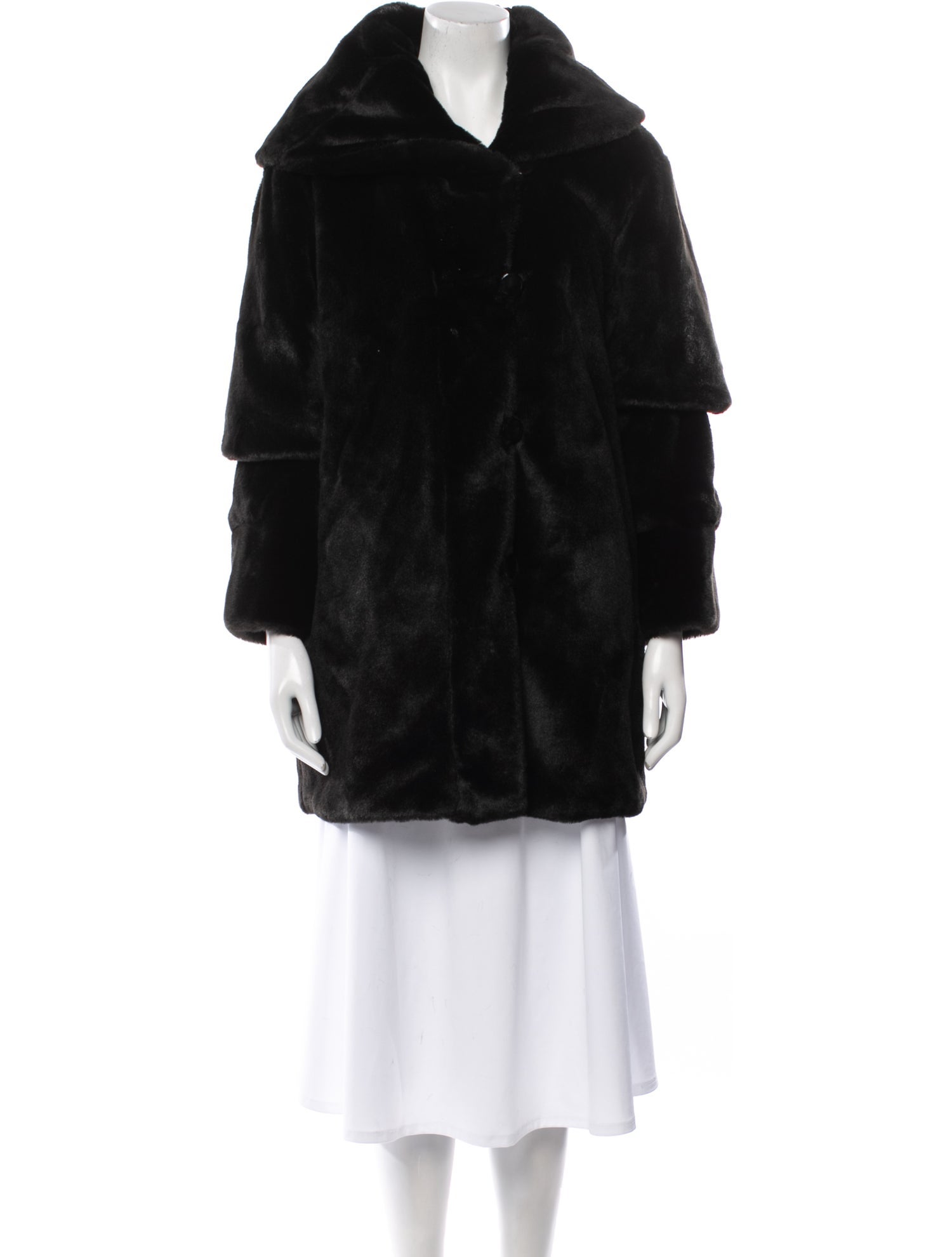 Dennis Basso Faux Fur Faux Fur Coat