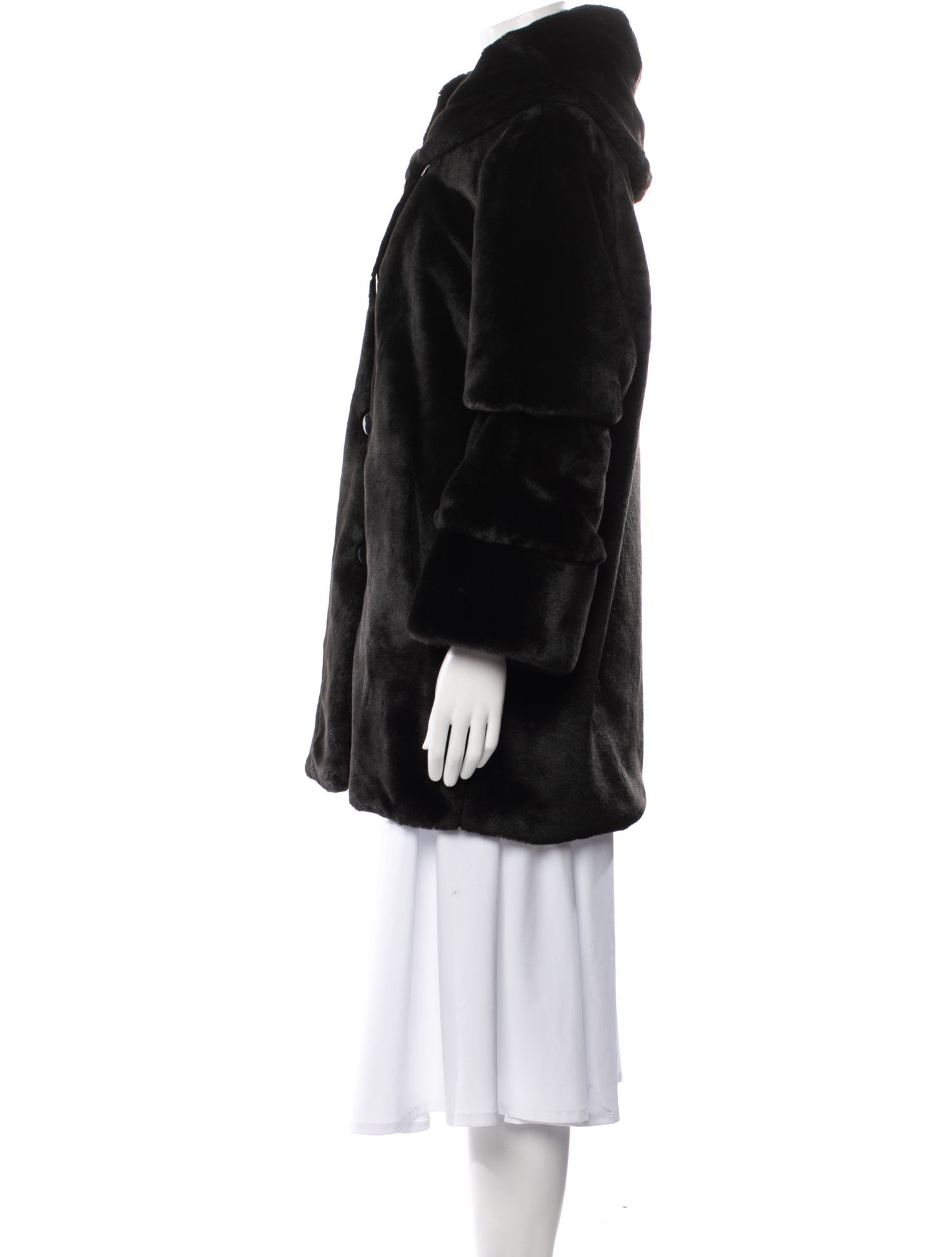 Dennis Basso Faux Fur Faux Fur Coat