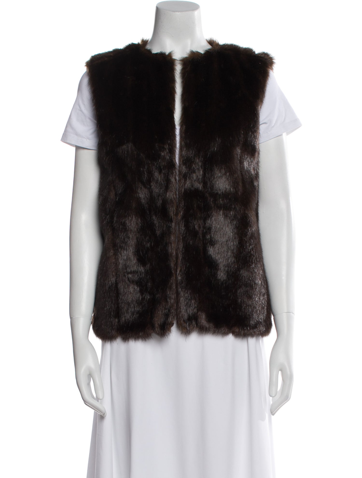 Dennis Basso Faux Fur Vest
