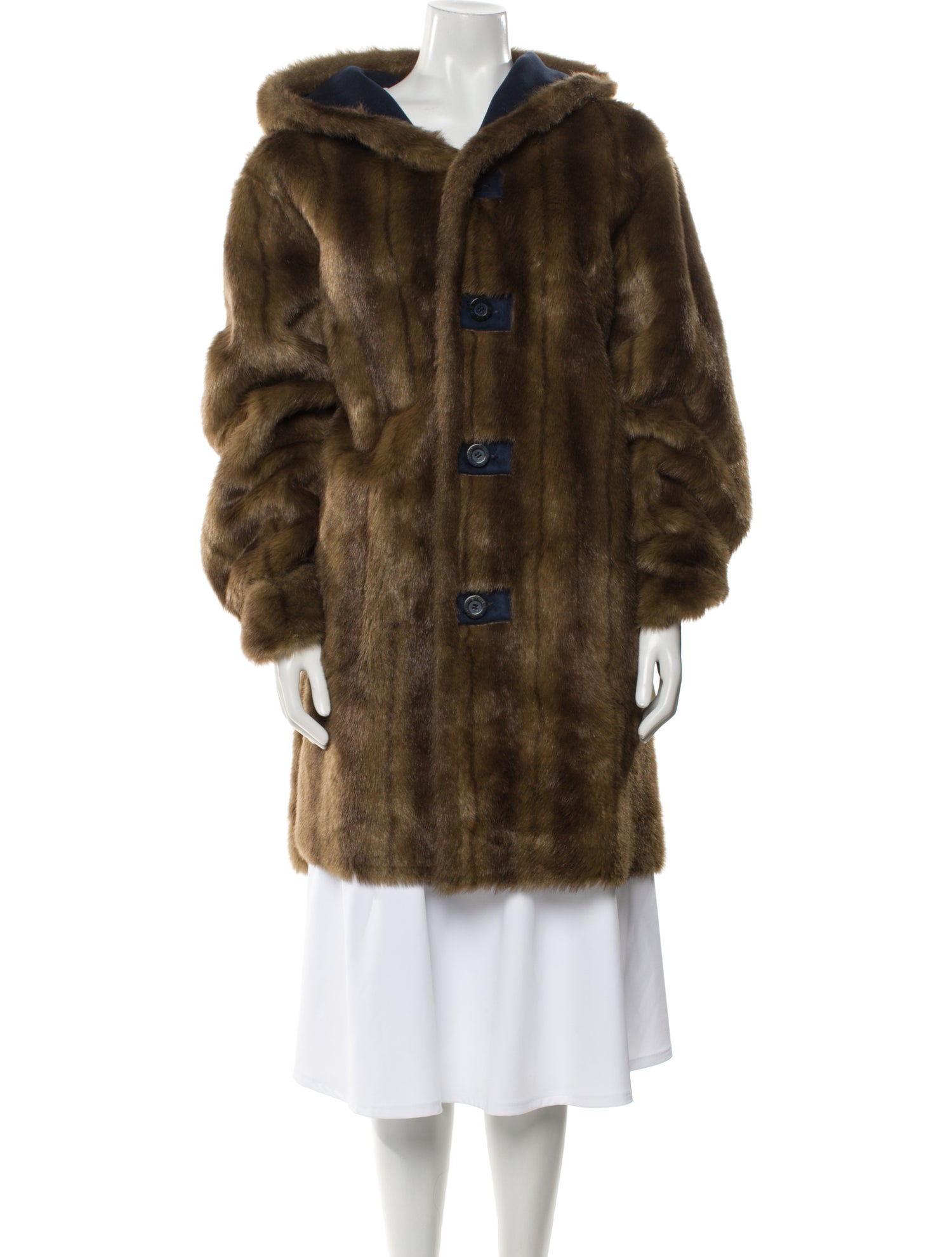 Dennis Basso Faux Fur Faux Fur Coat