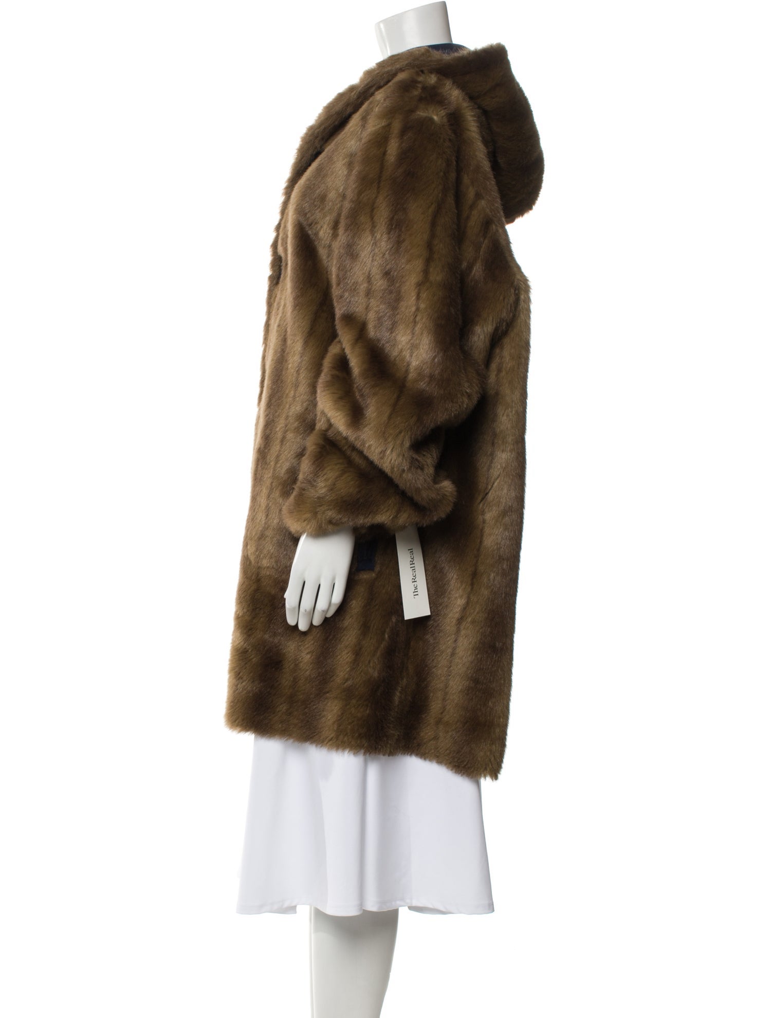 Dennis Basso Faux Fur Faux Fur Coat