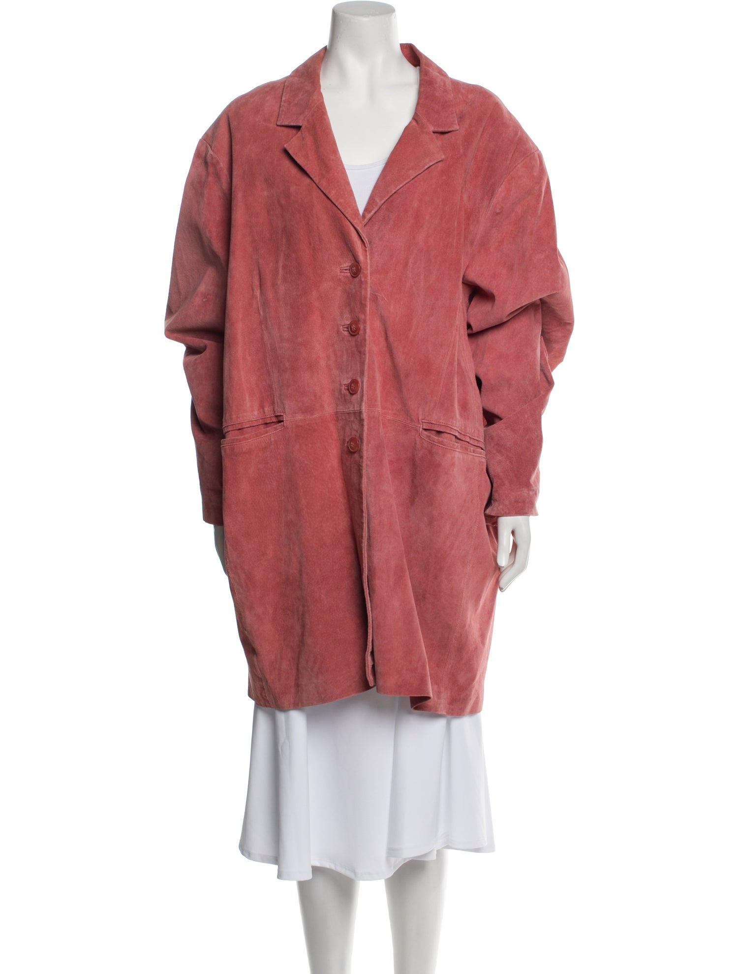 Dennis Basso Leather Trench Coat