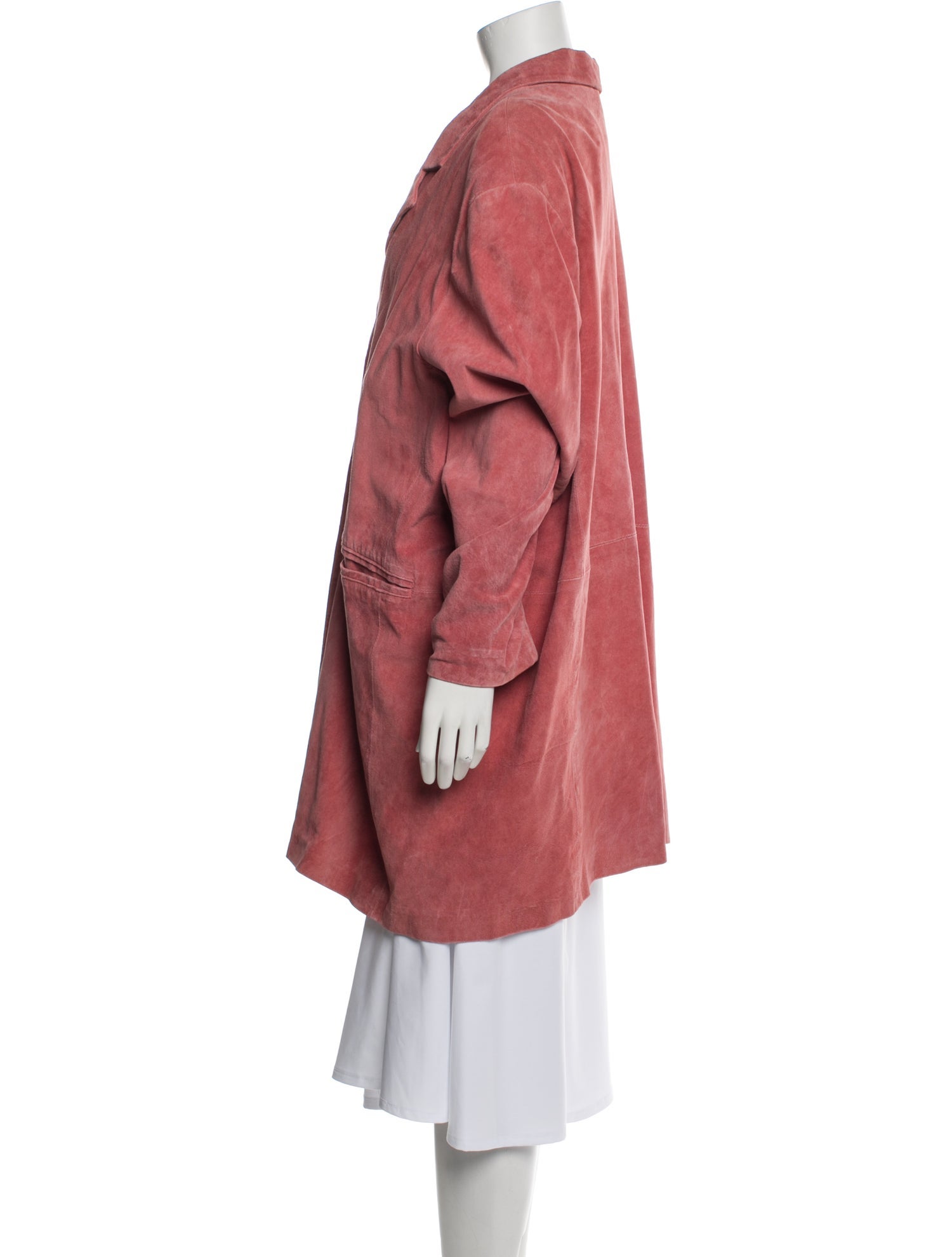 Dennis Basso Leather Trench Coat