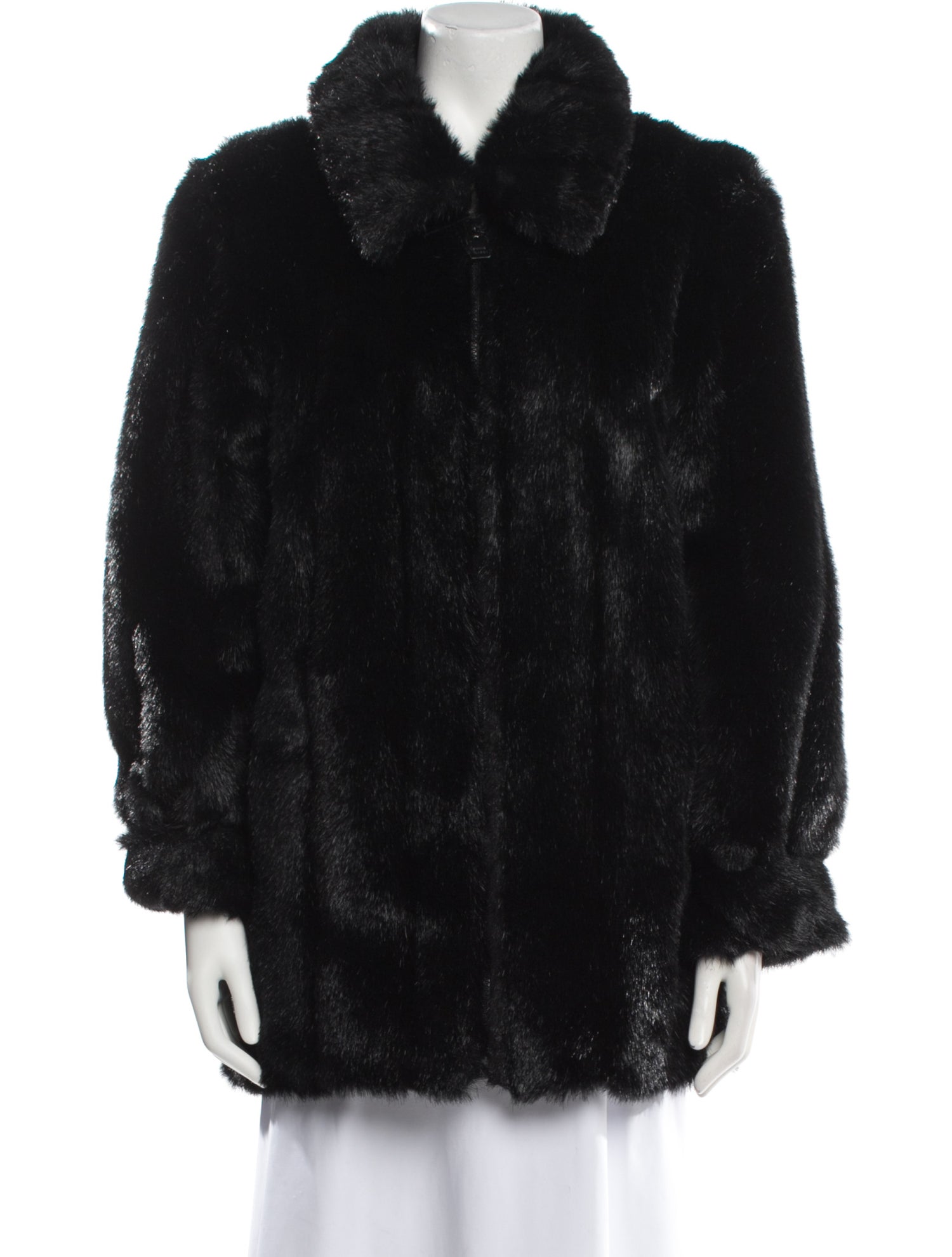 Dennis Basso Faux Fur Faux Fur Coat