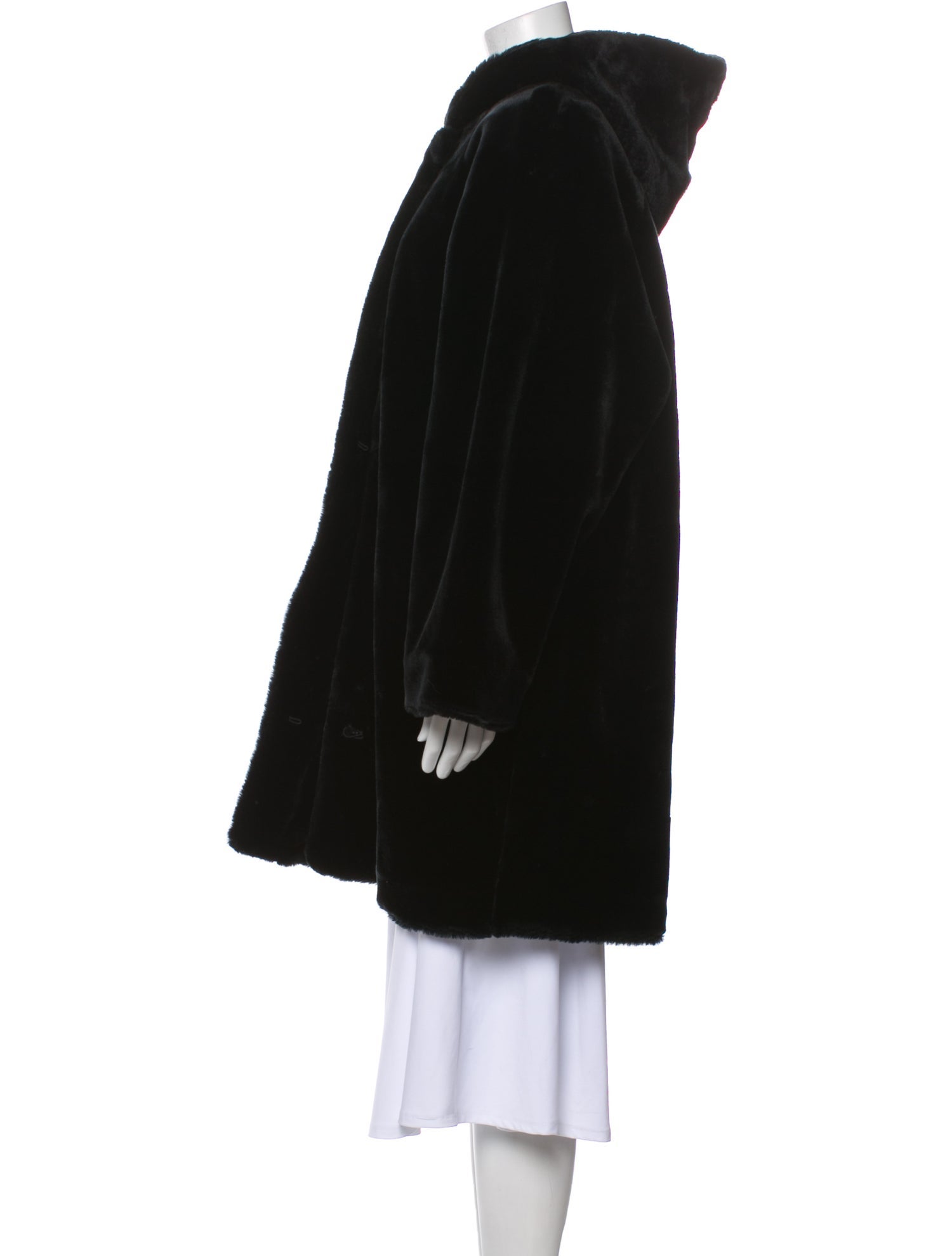 Dennis Basso Faux Fur Faux Fur Coat