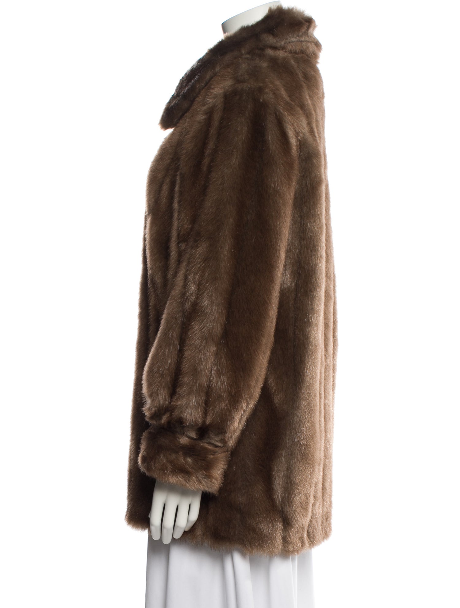 Dennis Basso Faux Fur Faux Fur Coat