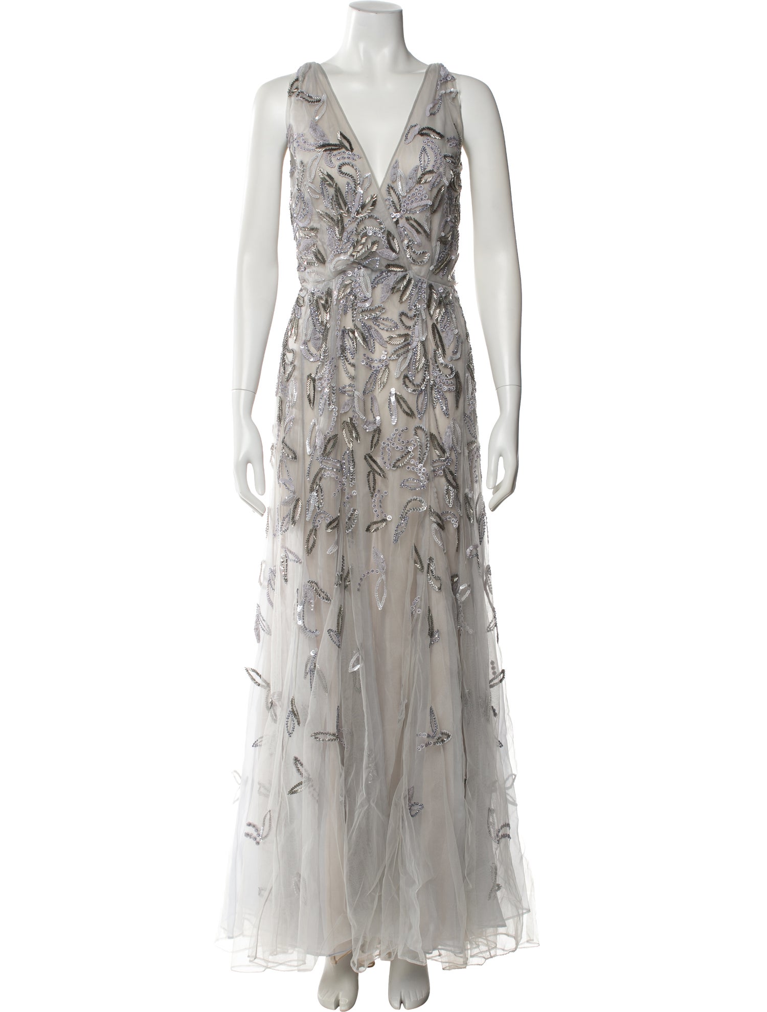 Dennis Basso Silk Long Dress