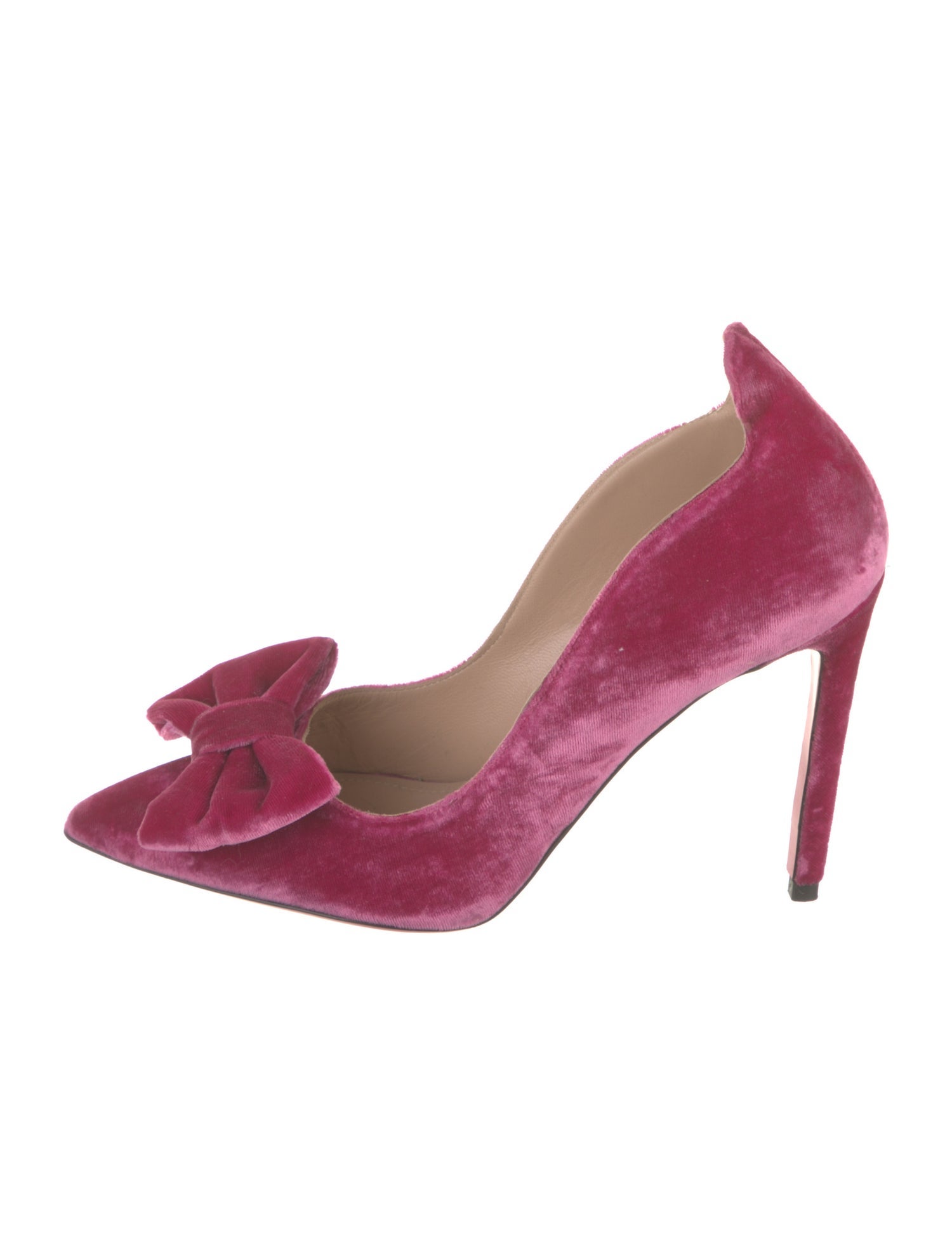 Dee Ocleppo Velvet Bow Accents Pumps