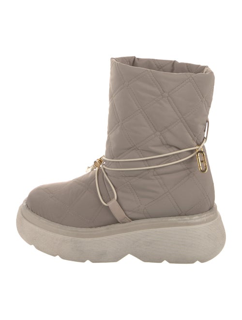 Dee Ocleppo Nylon Colorblock Pattern Lace-Up Boots