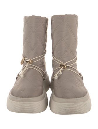 Dee Ocleppo Nylon Colorblock Pattern Lace-Up Boots