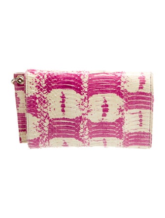 Dee Ocleppo Embossed Leather Clutch