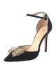 Dee Ocleppo Satin Crystal Embellishments D'Orsay Pumps