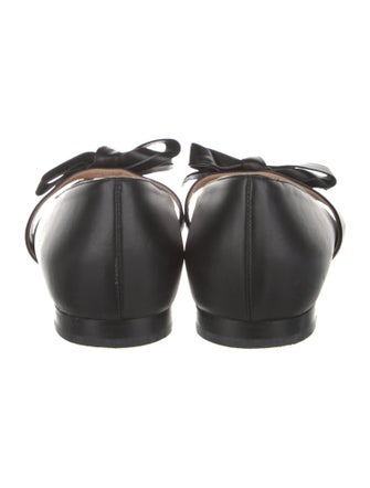 Dee Ocleppo Leather Bow Accents Flats