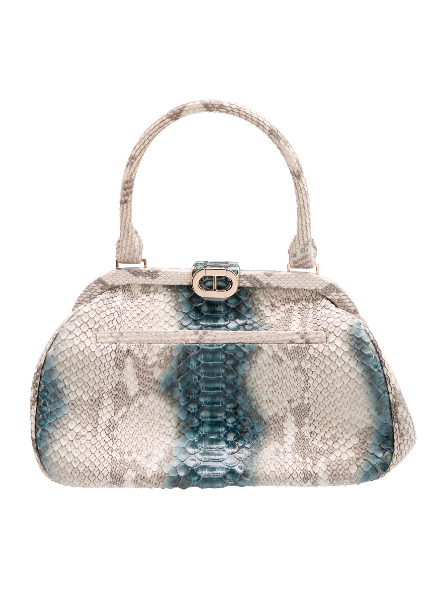 Dee Ocleppo Python Top Handle Bag