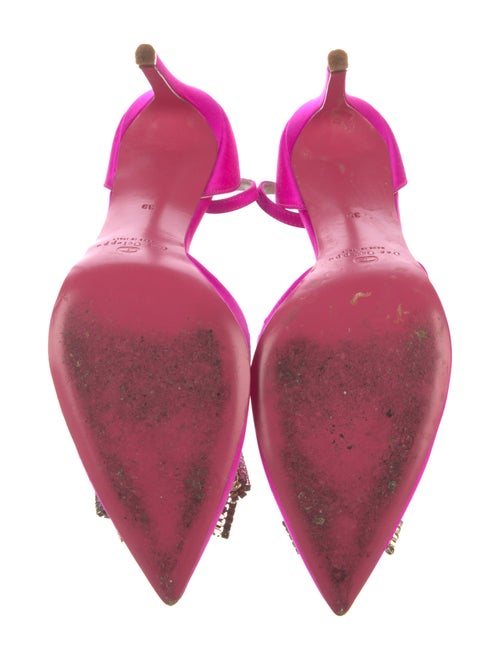 Dee Ocleppo Satin Bow Accents D'Orsay Pumps