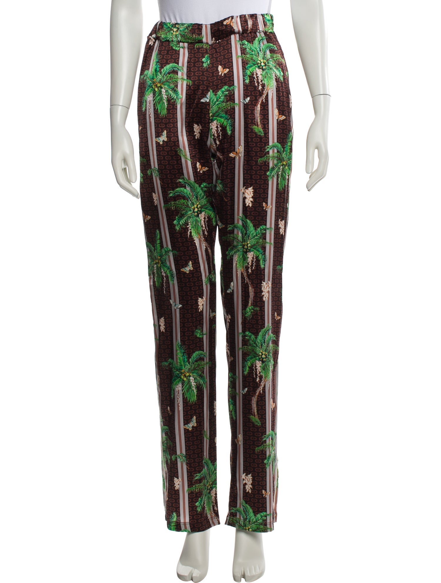 Dee Ocleppo Silk Straight Leg Pants