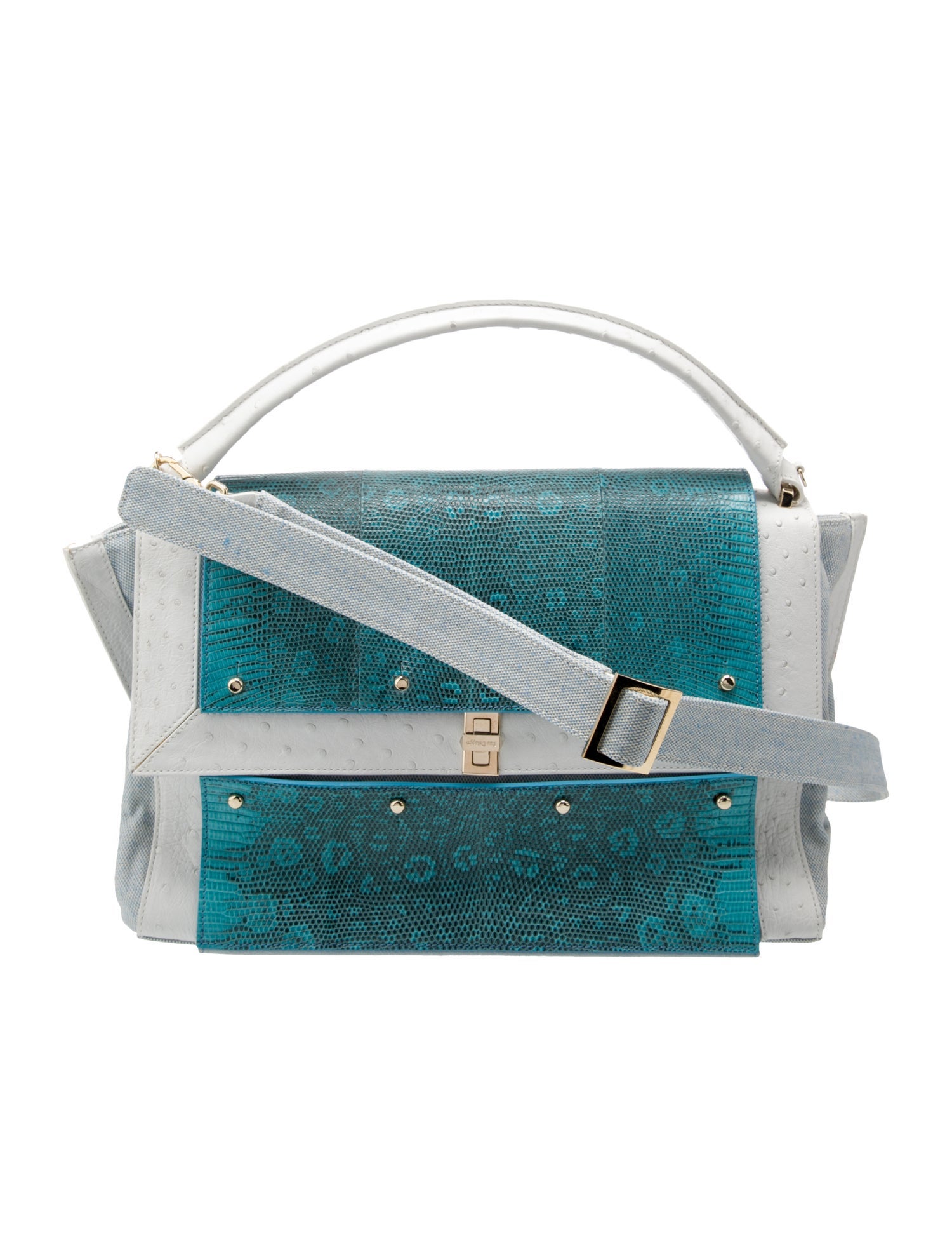 Dee Ocleppo Lizard Top Handle Bag