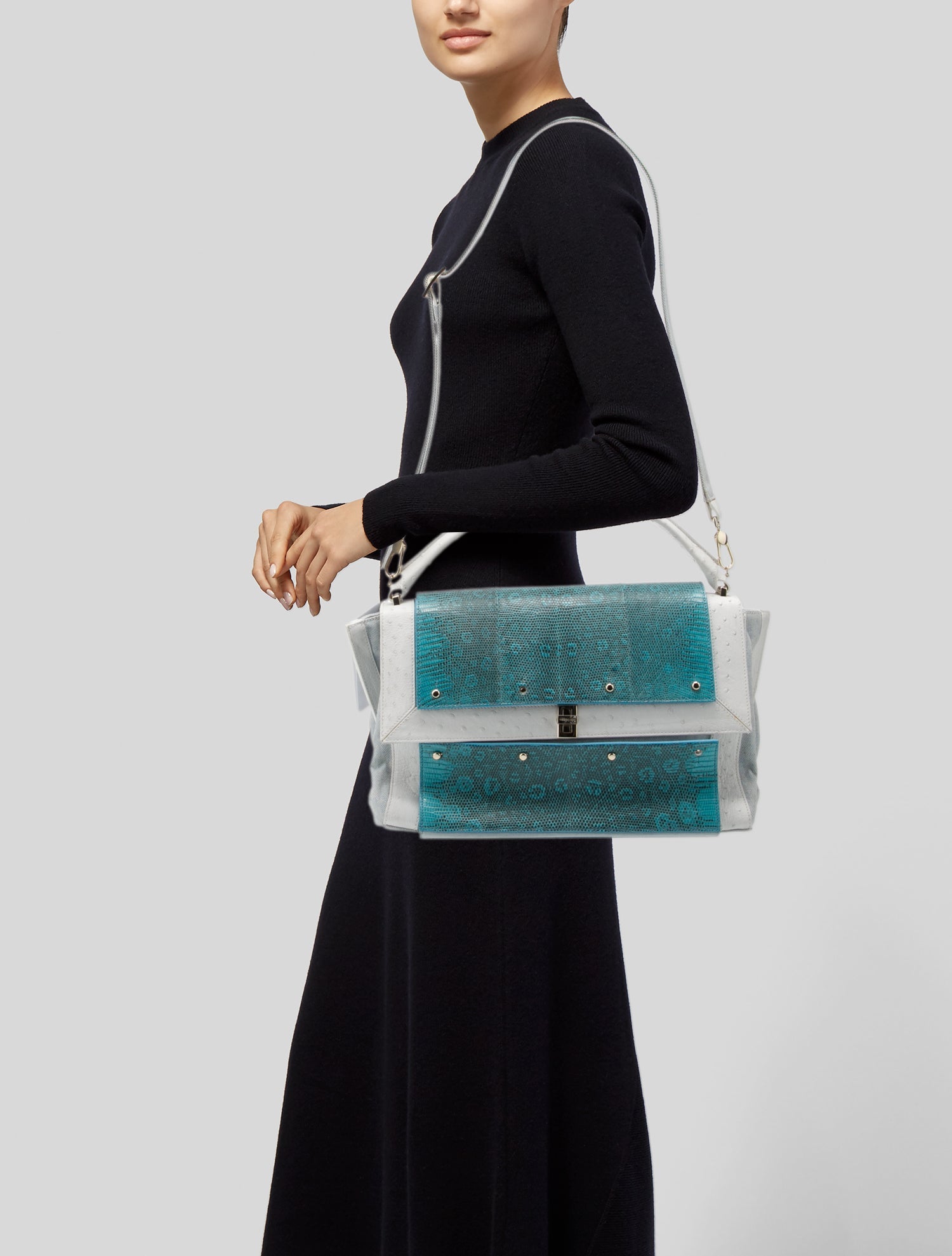 Dee Ocleppo Lizard Top Handle Bag