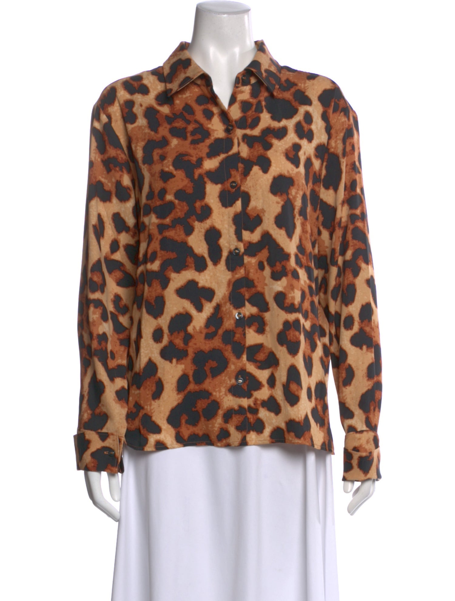Dee Ocleppo Animal Print Long Sleeve Blouse w/ Tags