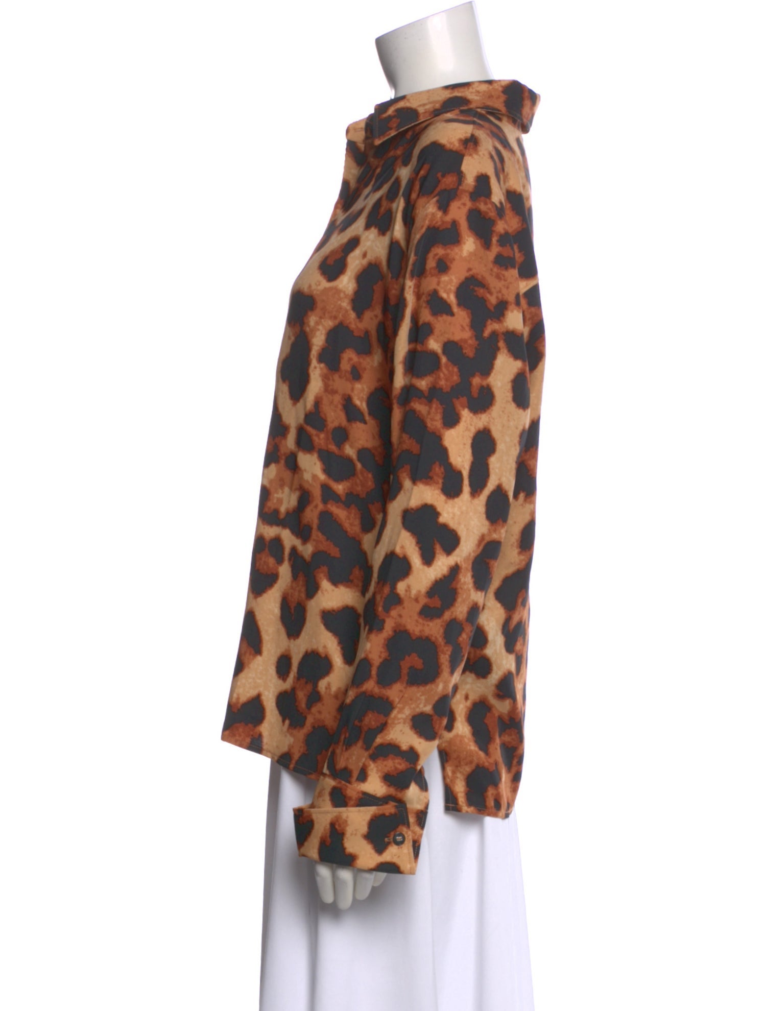 Dee Ocleppo Animal Print Long Sleeve Blouse w/ Tags