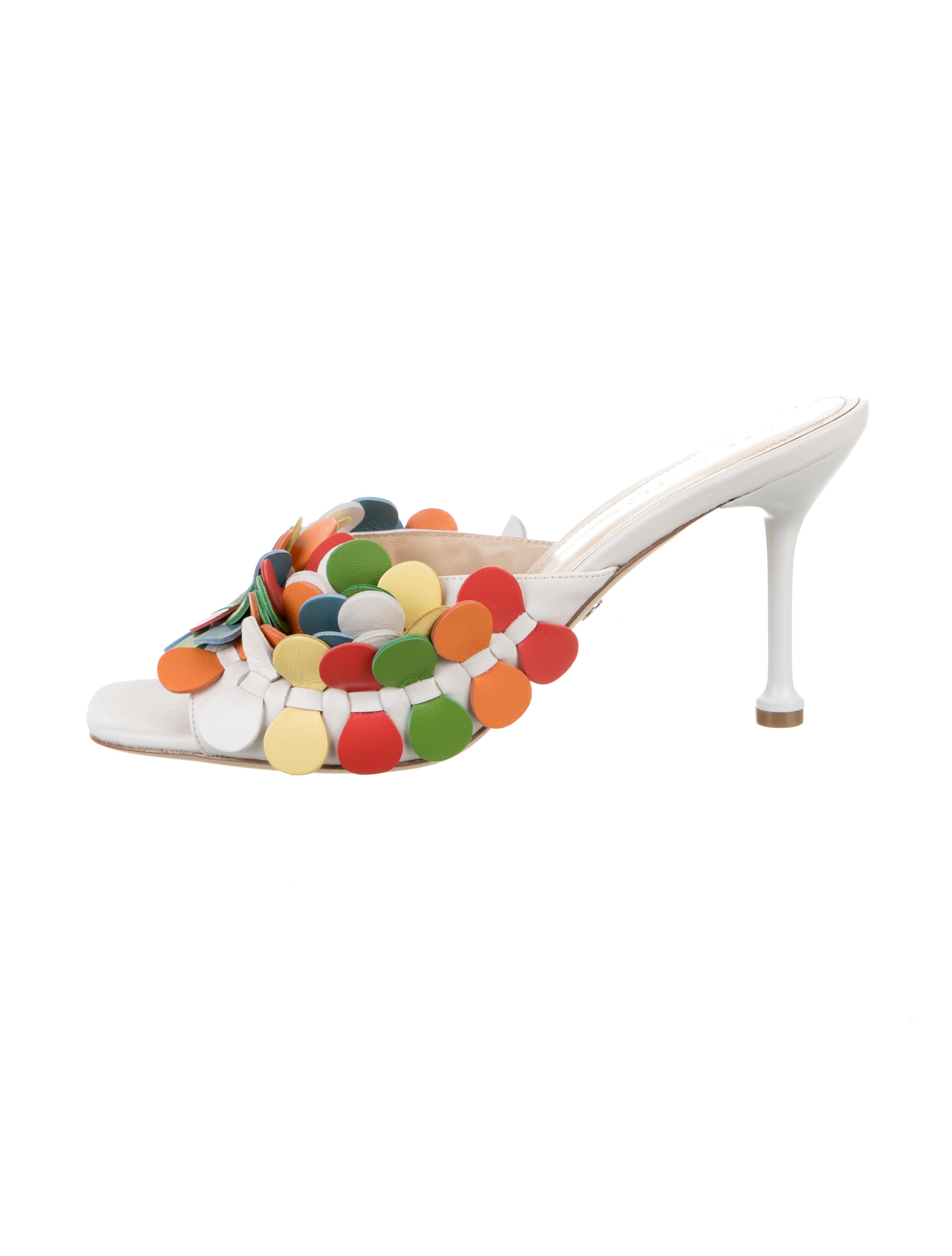 Dee Ocleppo Leather Polka Dot Print Slides