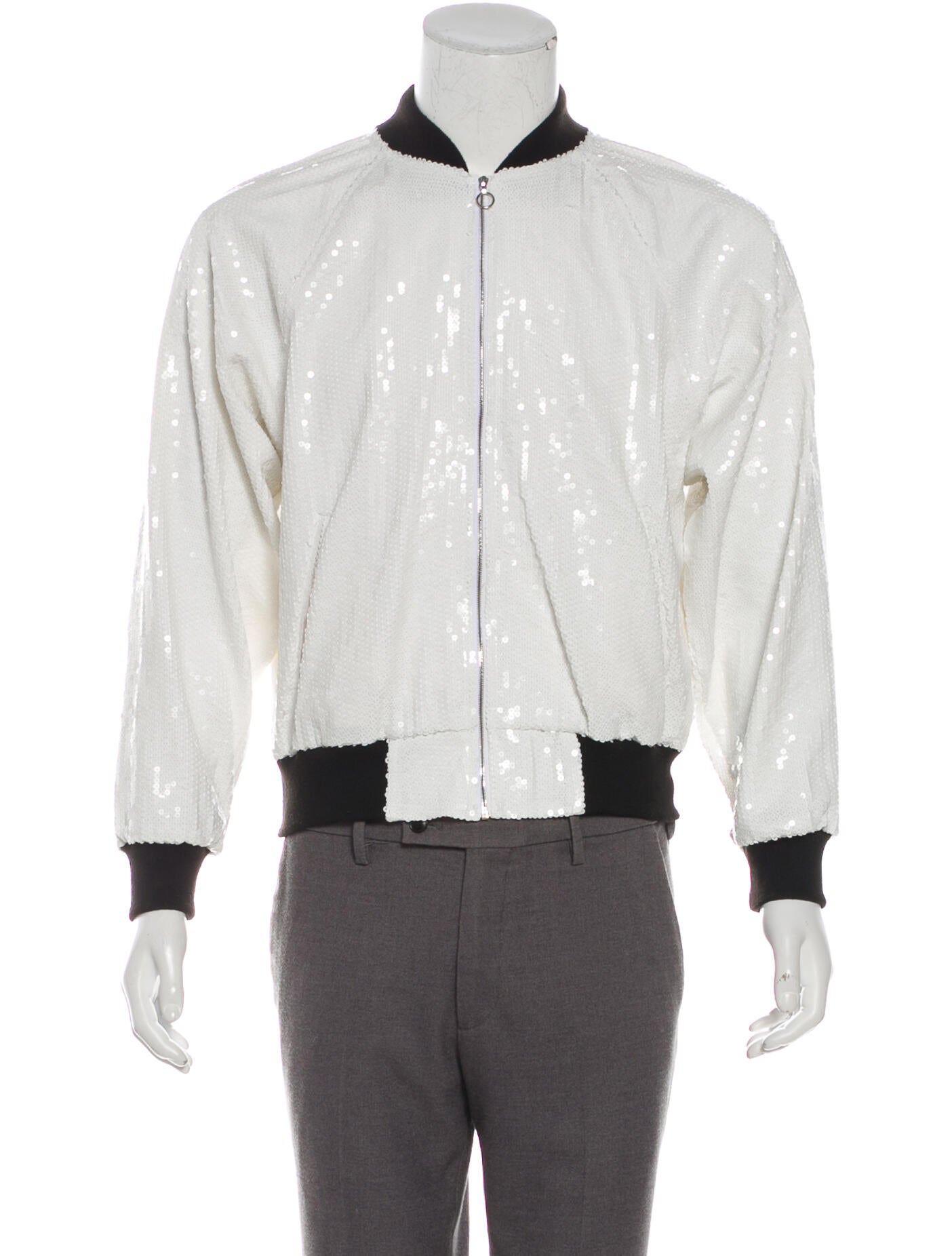 服/ファッション ENFANTS RICHES DEPRIMES Parliament Bomber Jacket In White Not available in Japan Enfants Riches Déprimés Parliament Sequin Jacket - White Outerwear