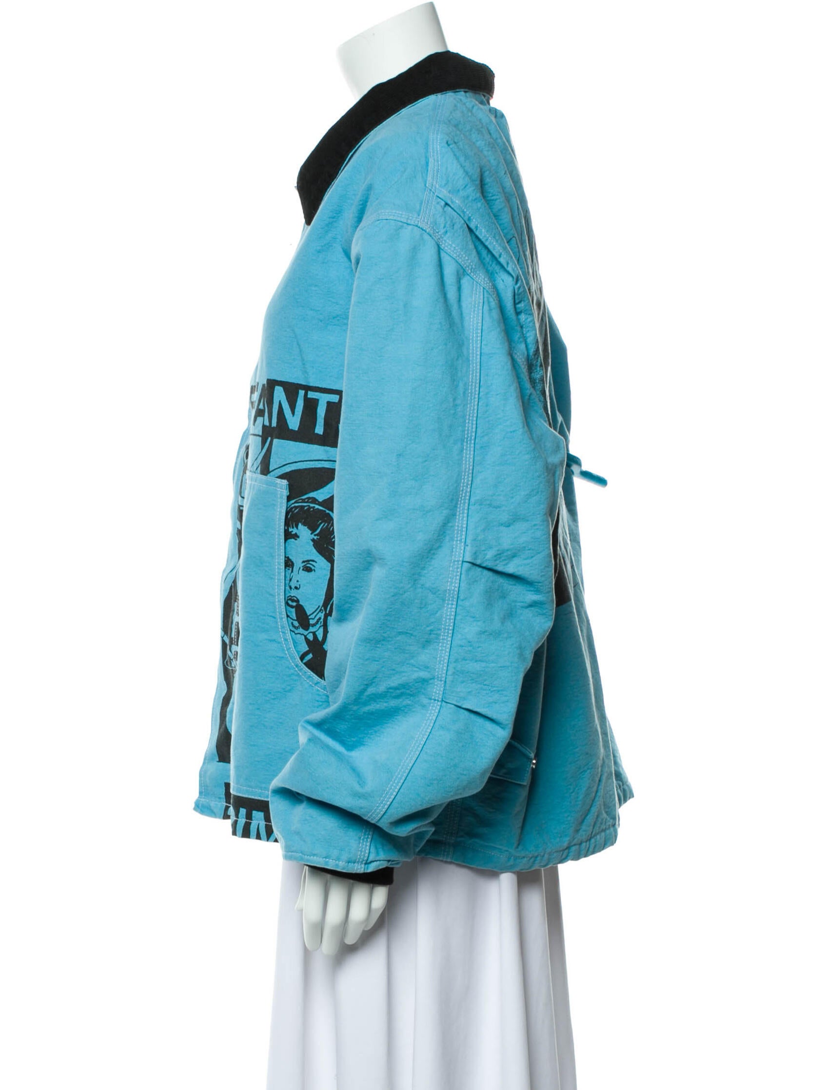 Enfants Riches Déprimés 2021 Graphic Print Jacket w/ Tags - Blue