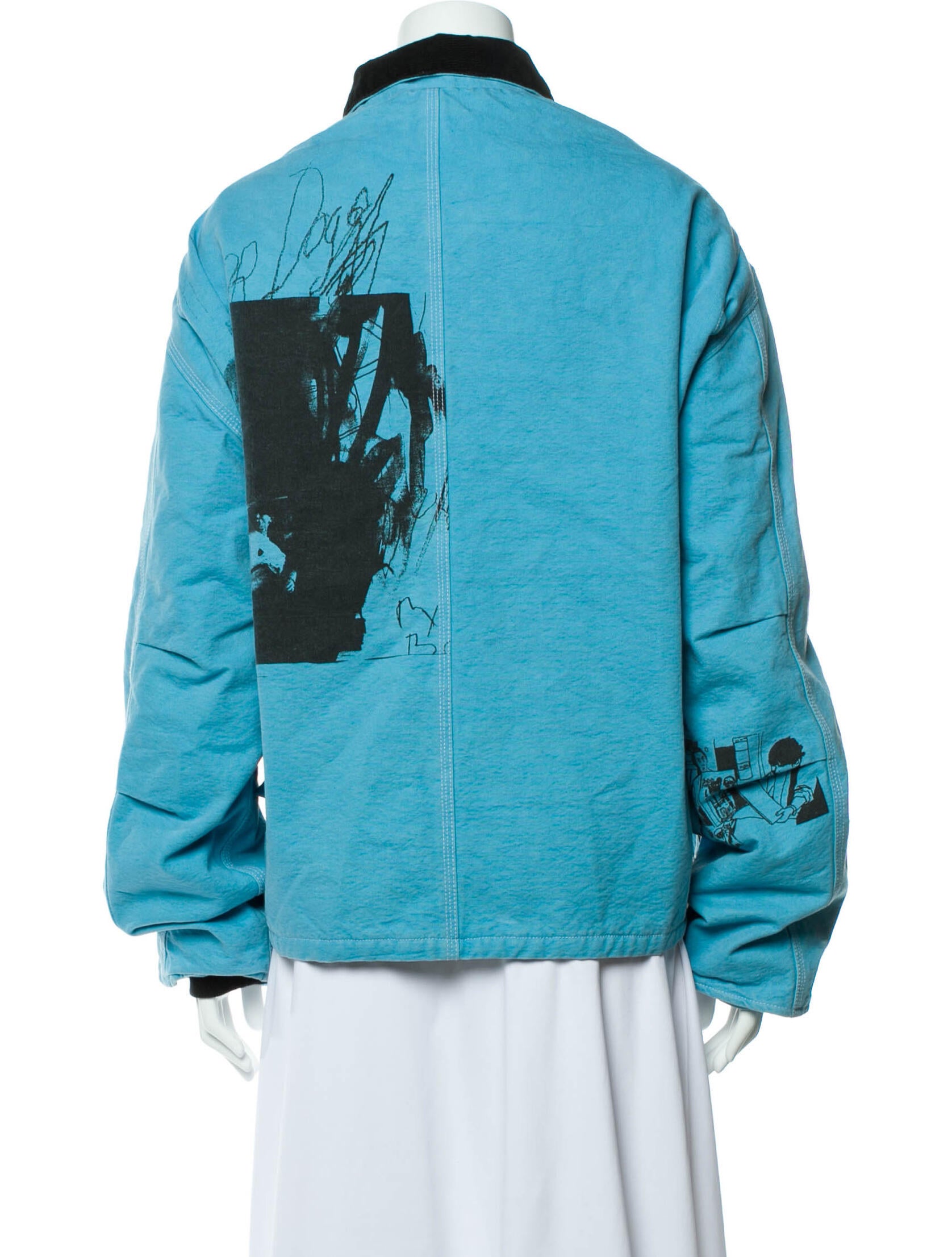 Enfants Riches Déprimés 2021 Graphic Print Jacket w/ Tags - Blue