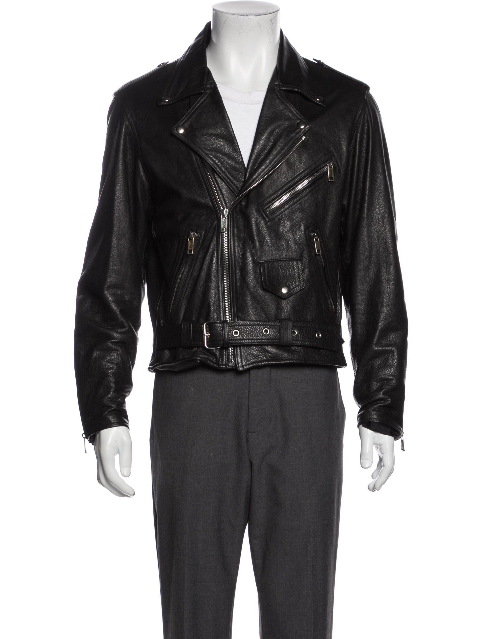 Enfants Riches Déprimés Checkerboard Leather Moto Jacket