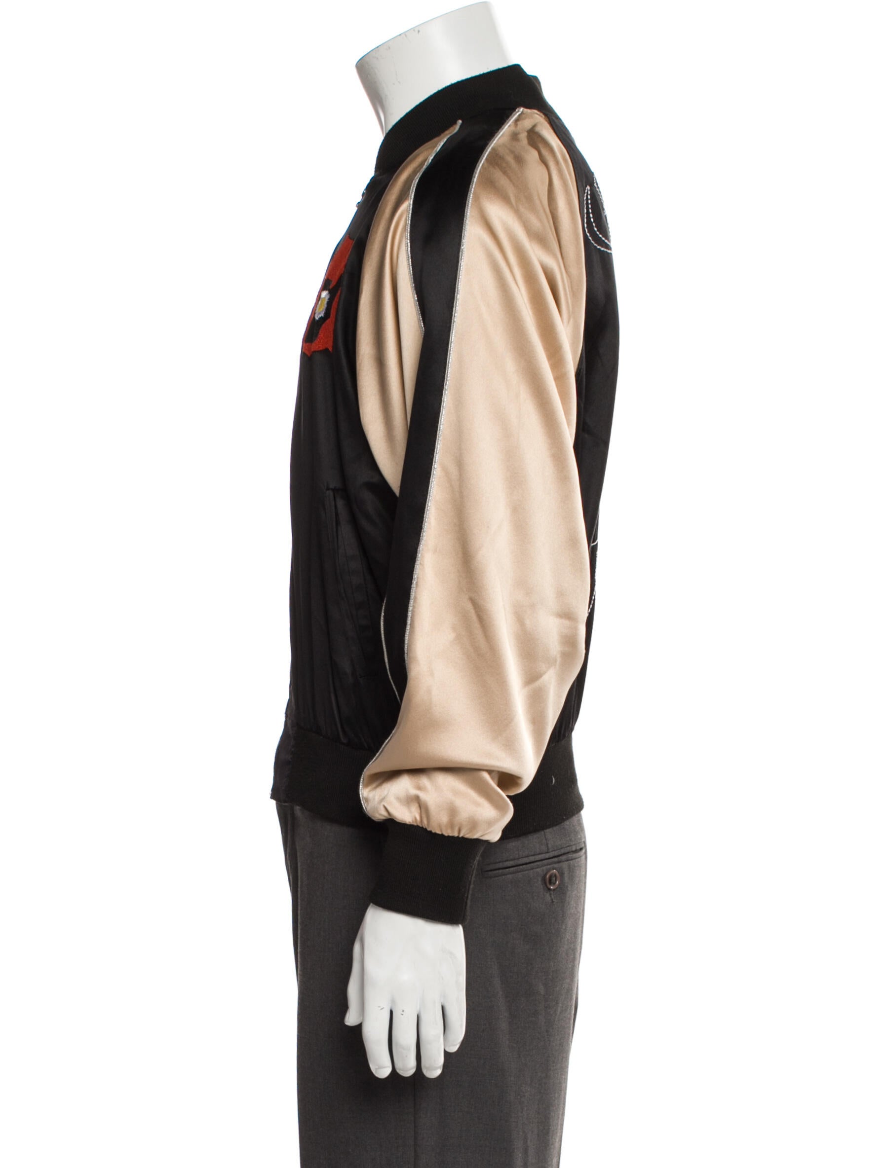 Enfants Riches Déprimés Chinese Book Silk Bomber Jacket - Black 