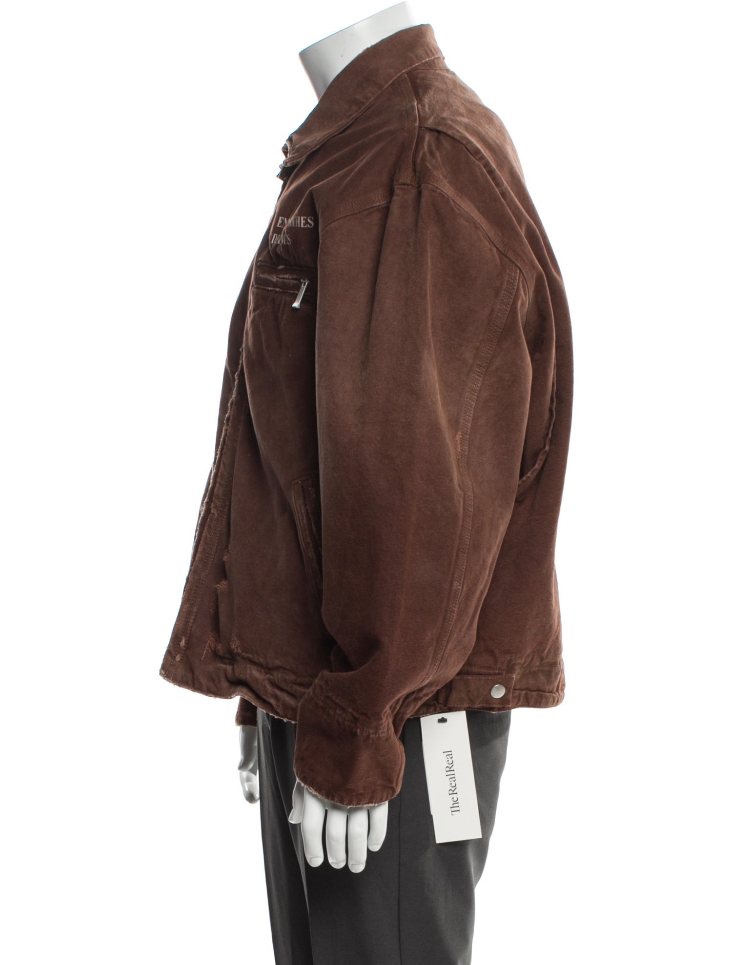 Enfants Riches Déprimés 2023 Logo-Print Distressed Trucker Moto Jacket