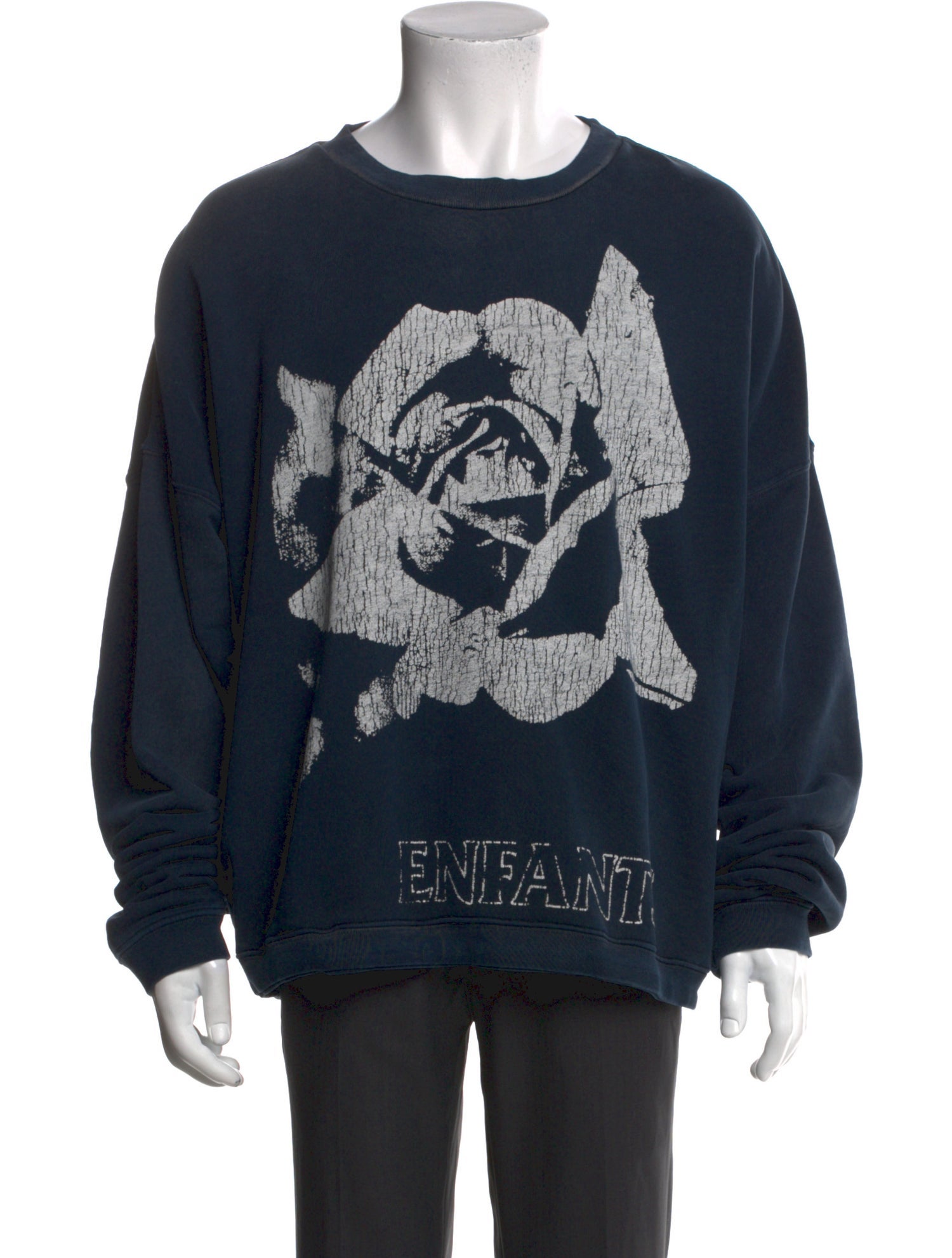 Enfants Riches Déprimés Faded Rose Graphic Print Pullover w/ Tags