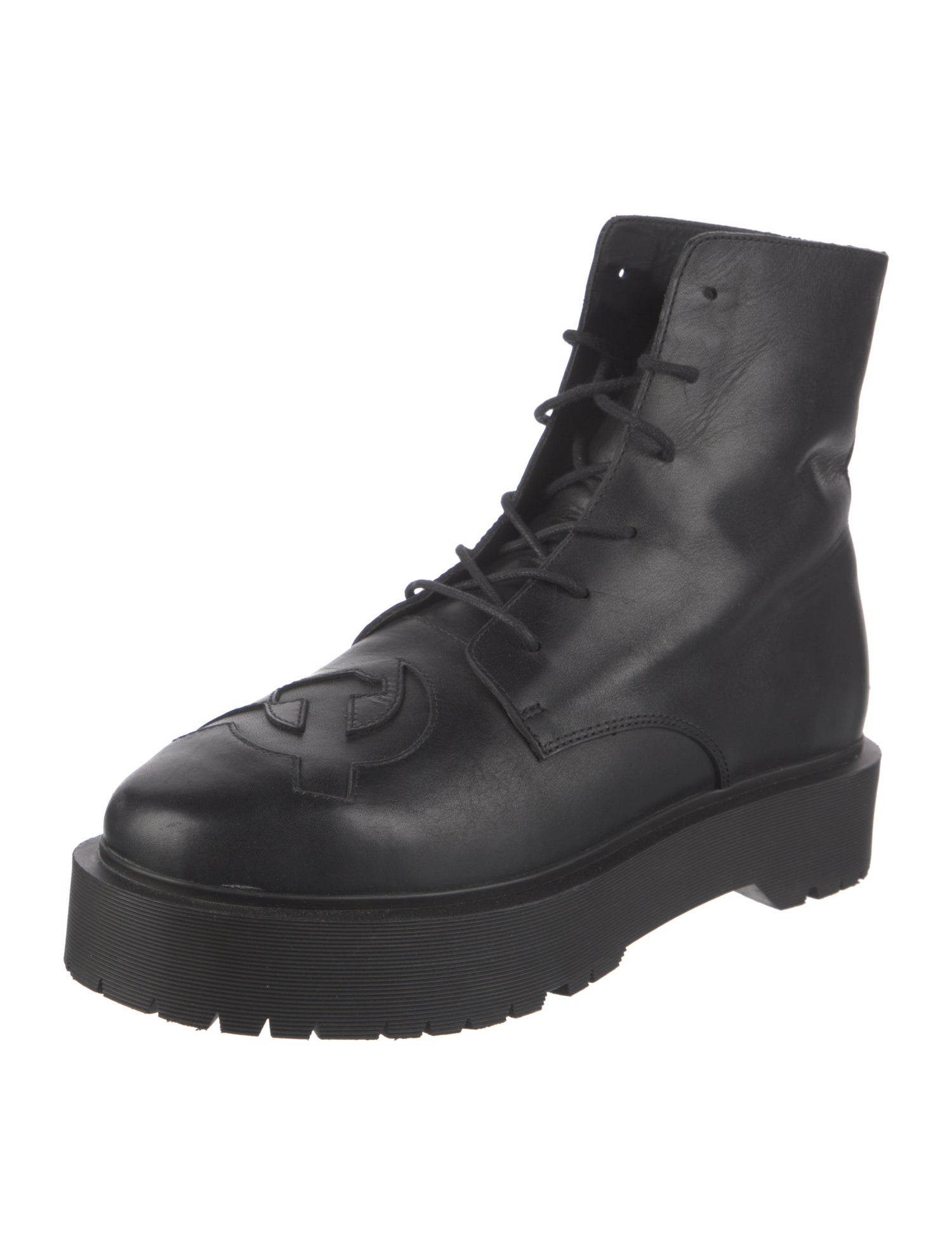 Enfants Riches Déprimés Hammer & Sickle Winona Leather Combat Boots