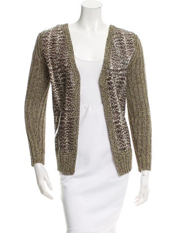 Derek Lam Paneled Ribbed Cardigan