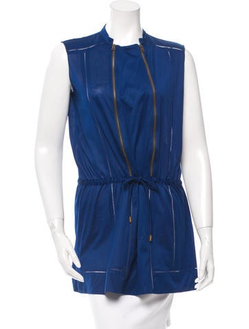 Derek Lam Drawstring Zip-Up Top