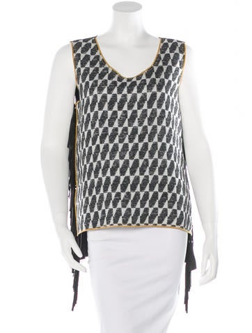 Derek Lam Suede Fringe-Trimmed Top