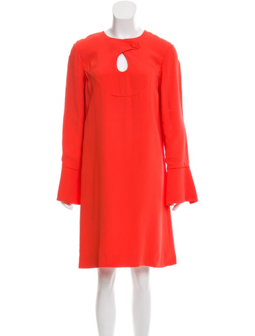 Derek Lam Knee-Length Bell Sleeve Dress Orange