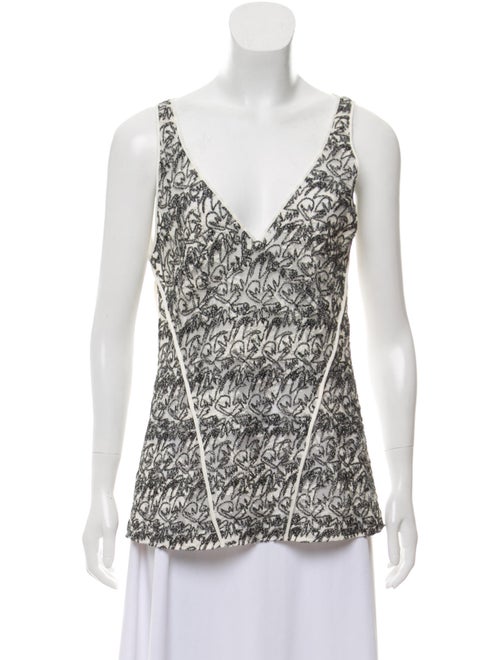 Derek Lam Sleeveless Lace Blouse White