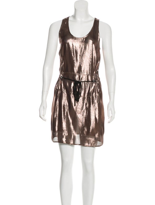 Derek Lam Metallic Mini Dress Metallic